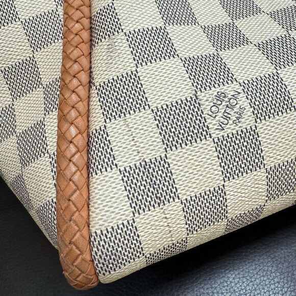 Louis Vuitton Damier Azur Propriano braided handles alcantara lining purse bag - Picture 11 of 16